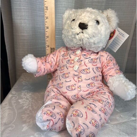 Herrington Teddy Bear Cheesecake Factory with Pajamas Tag White Pink - Picture 11 of 11